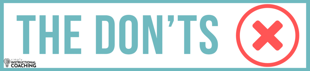 the don'ts with red x