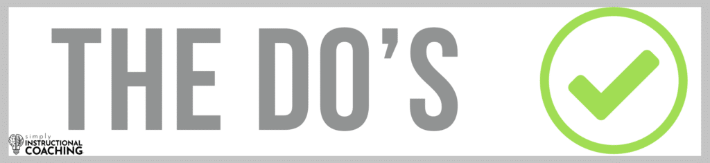 the do's with green check