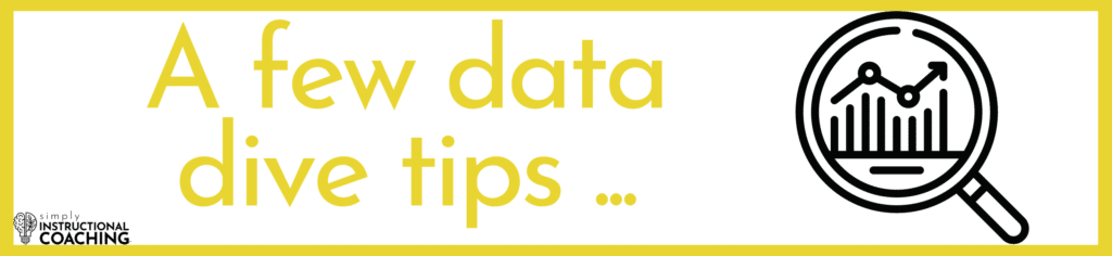 A few data dive tips ...