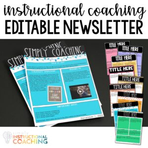 Instructional Coaching Newsletter Template Cover