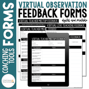 Instructional Coaching Virtual Observation Feedback Forms