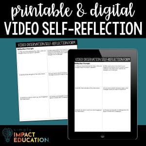 Instructional Coaching Video Self-Reflection Form for Teachers
